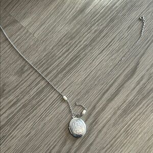 Avon Silver Locket Necklace